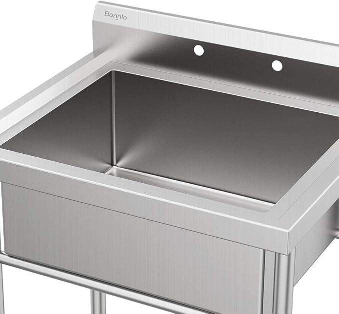 VINGLI Upgraded 28" Free Standing 304 Stainless Steel Utility Sinks - Image 7