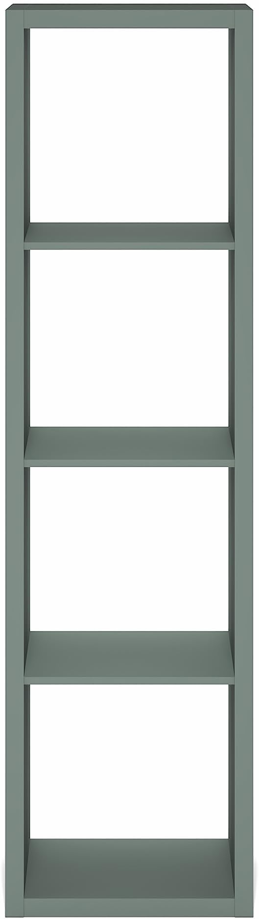 Furinno Cubicle Book Shelf, Vertical 4-Cube Bookshelf, Extra Thick Horizontally - Image 9