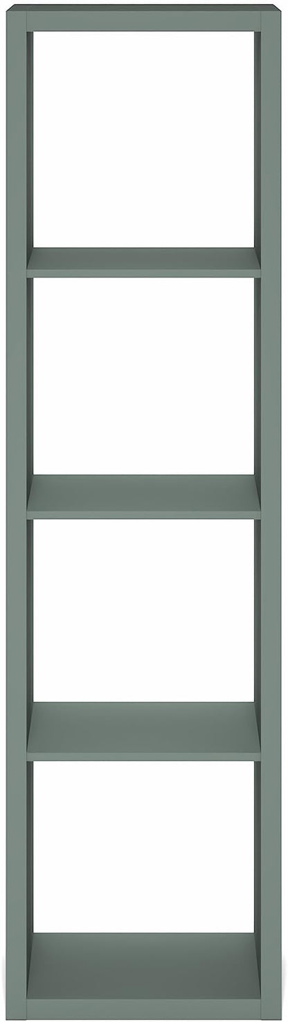 Furinno Cubicle Book Shelf, Vertical 4-Cube Bookshelf, Extra Thick Horizontally - Image 9