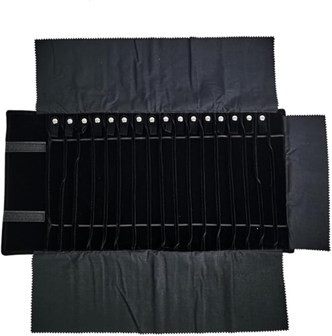 Portable Jewelry Roll Untangled Secure Necklace Travel Storage Bag Displays - Image 4