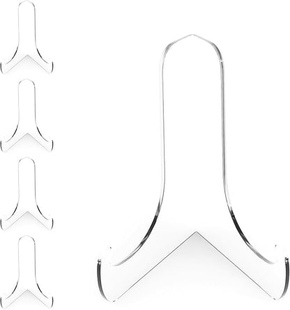 Boloyo 60-Degree Angle Acrylic Plate Display Stand, 6 Inch 5PC Clear Acrylic by BoloyoAcrylicDisplayEasel