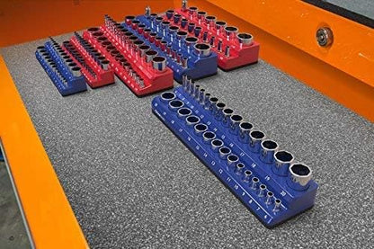 Olsa Tools Magnetic Socket Holder | 3/8-inch Drive | Metric | Blue | Holds 30 - Image 5