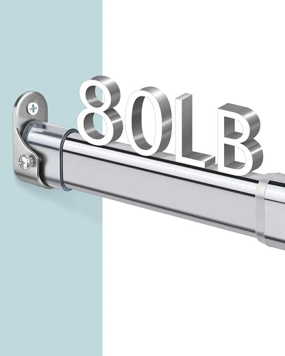Heavy Duty Oval Closet Rod for Hanging Clothes, 51-70 Inch Adjustable Closet - Image 4