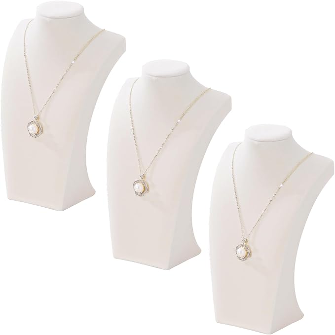 3Pcs Necklace Bust Stand for Selling, Jewelry Necklace Organizer Rack for Shop by FocusOnJewelryDisplay