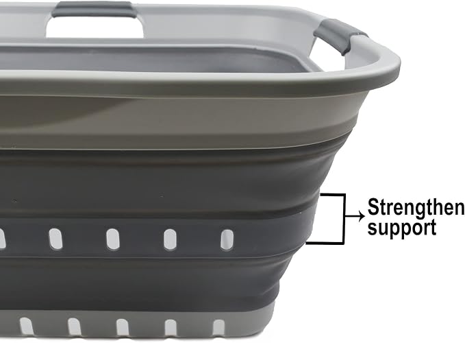 SAMMART 42L Collapsible Plastic Laundry Basket - Image 5