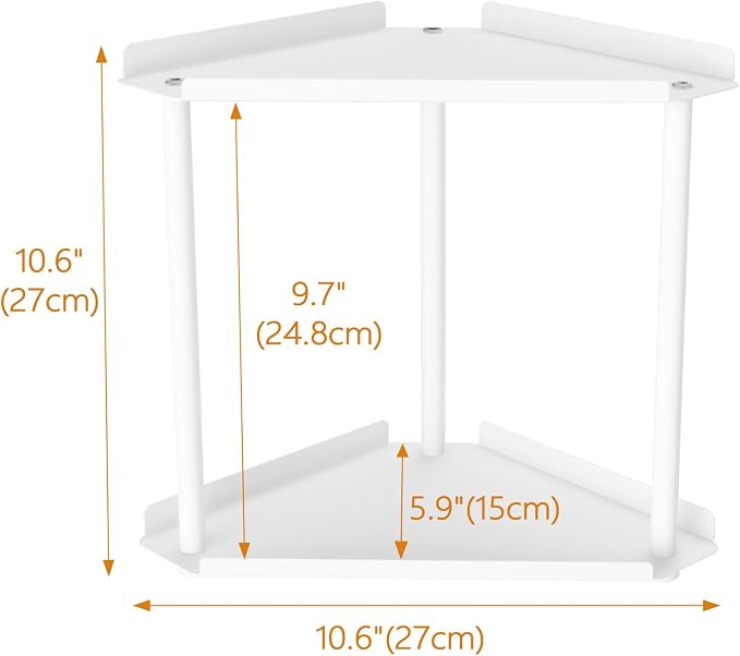 2 Tier Bathroom Counter Organizer, Vanity Organizer Corner Shelf, Makeup - Image 3