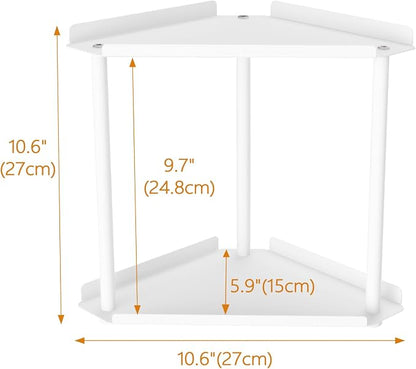 2 Tier Bathroom Counter Organizer, Vanity Organizer Corner Shelf, Makeup - Image 3