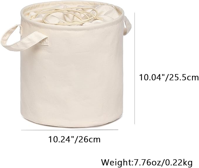 Foldable Storage Bins with Lids Cotton Canvas Rectangular Storage Box Ideal - Image 2
