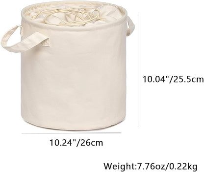 Foldable Storage Bins with Lids Cotton Canvas Rectangular Storage Box Ideal - Image 2