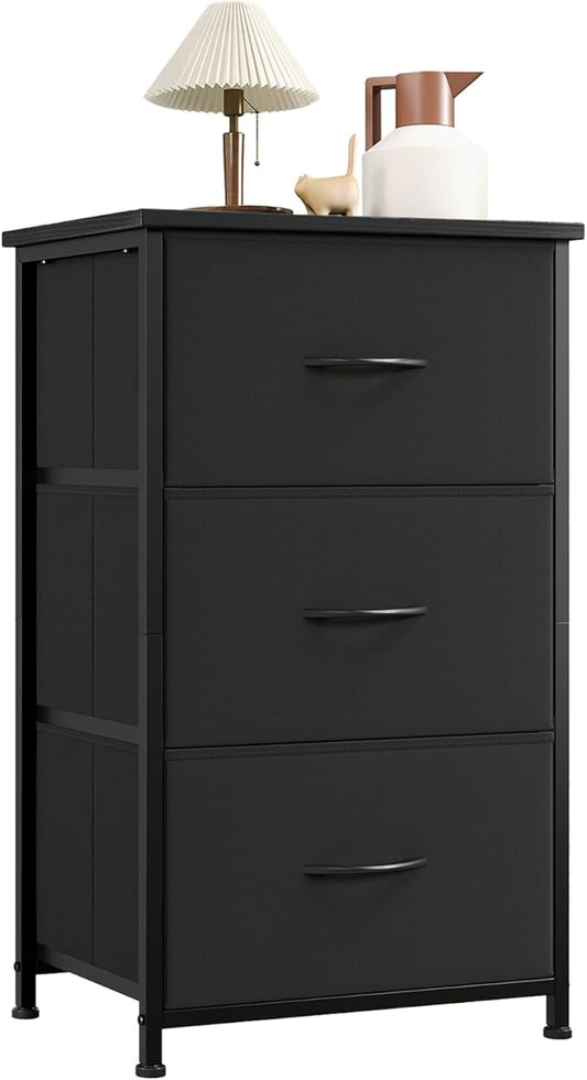 Somdot Small Dresser for Bedroom, 3 Drawer Storage Cabinet, Steel Frame and Mdf by Somdot