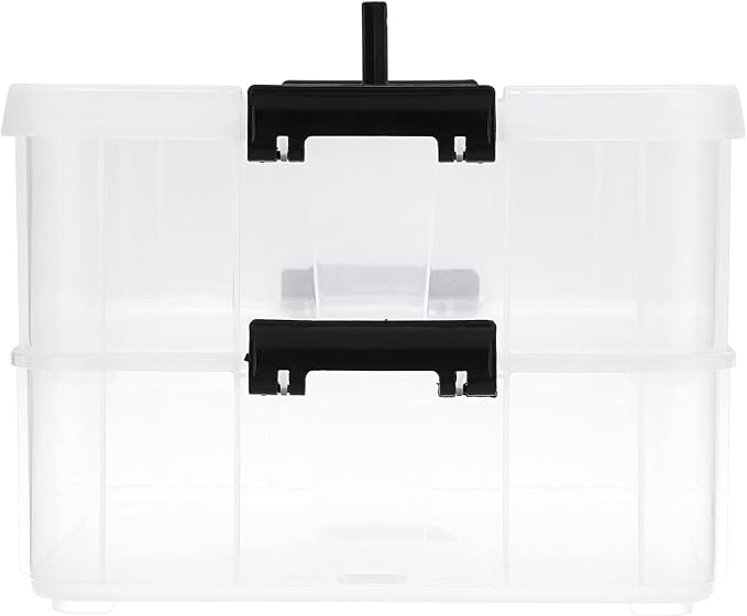 BTSKY 2 Layer Stack & Carry Box, Plastic Multipurpose Portable Storage - Image 7