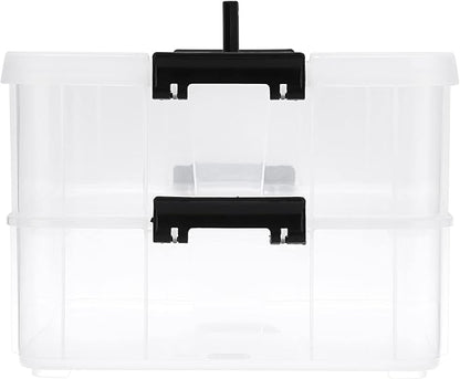 BTSKY 2 Layer Stack & Carry Box, Plastic Multipurpose Portable Storage - Image 7
