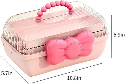 Cute Hair Accessories Organizer 3-Layers Kids Jewelry Storage Box Plastic Hair - Image 7