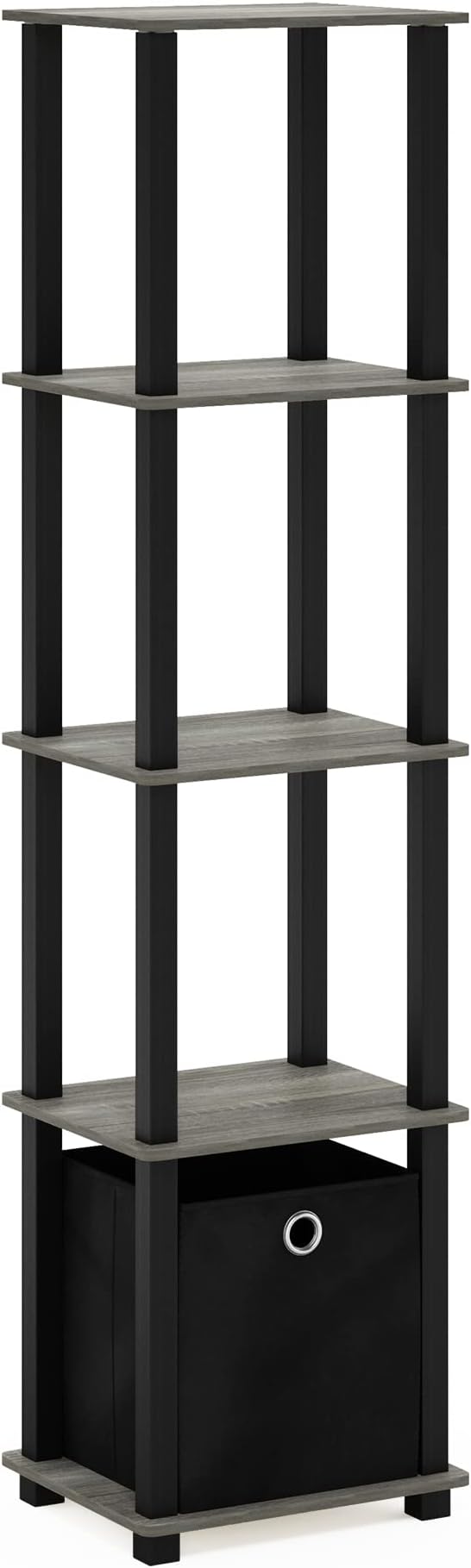 FURINNO TNT No Tools 5-Tier Display Decorative Shelf, French Oak - Image 5