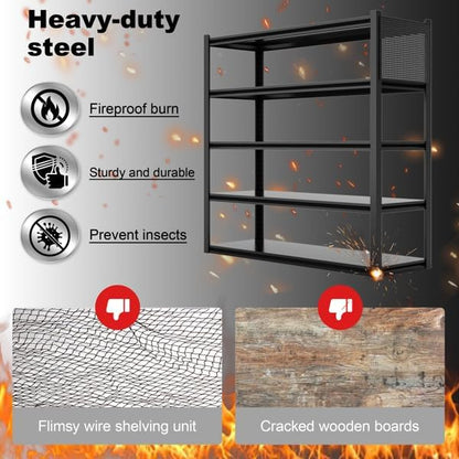 Heavy-Duty Steel Garage Shelving Unit, 600 lbs per Shelf, Adjustable Metal - Image 3
