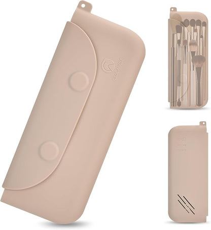 Silicone Makeup Brush Holder Large Travel Makeup Brush Case Original Design by COOL-ANGLE