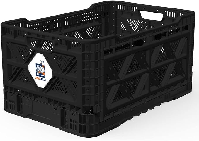 Bigant Heavy Duty Collapsible & Stackable Plastic Milk Crate by Unknown