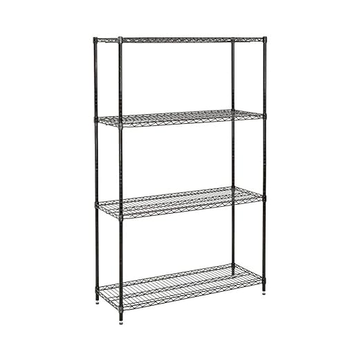Nexel Economy Adjustable Wire Shelving Unit, 4 Tier, NSF Listed Commercial by Nexel
