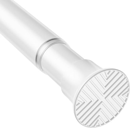 White Shower Curtain Rod 32 to 76 Inches Adjustable, 7/8 Inch Diameter Heavy by HAOYUNTE