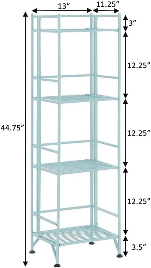 Convenience Concepts Xtra Storage 4-Tier Folding Metal Shelf, 13D x 11.25W x - Image 3