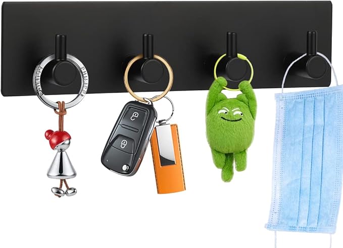 Picowe Key Holder for Wall Decorative, Adhesive Stainless Steel Key Hooks by Picowe