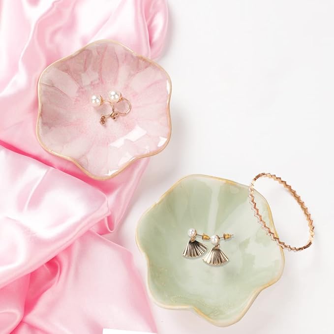 Binoster Ceramic Jewelry Dish, Leaf Jewelry Tray Key Tray, Small Ring Dish - Image 2