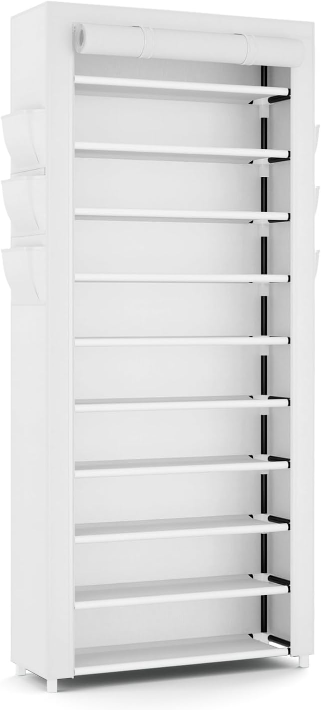 VTRIN Vertical Narrow Shoe Rack Organizer Tall Shoe Rack - Image 8