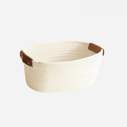 Medium Cotton Woven Basket by SOORXIEIN