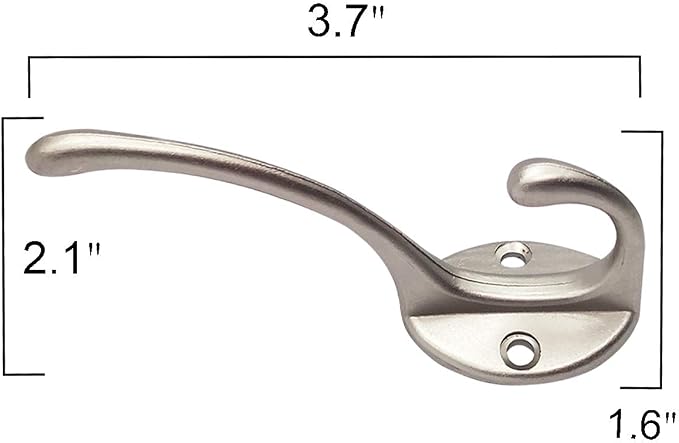 IBosins 10 Pack Heavy Duty Dual Coat Hooks Wall Mounted - Image 3