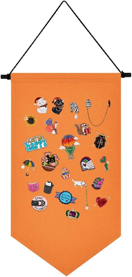 Wall Hanging Brooch Storage Case Canvas Display Stand Enamel Pin Display Banner by YeeMan
