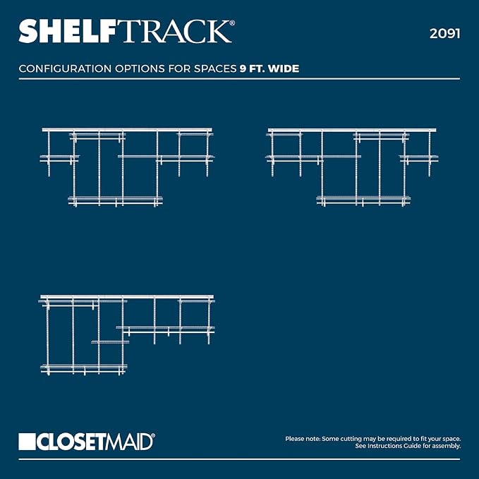 ClosetMaid ShelfTrack Wire Closet Organizer System, Adjustable from 7 to 10 Ft. - Image 6