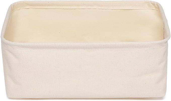 Foldable Storage Bins with Lids Cotton Canvas Rectangular Storage Box Ideal - Image 7