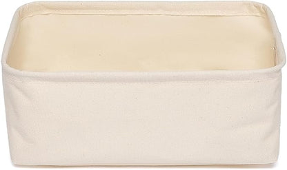 Foldable Storage Bins with Lids Cotton Canvas Rectangular Storage Box Ideal - Image 7