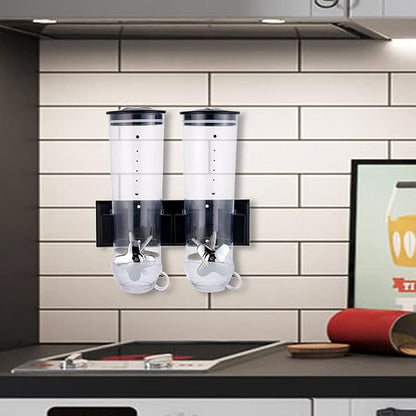2 Pack Cereal Dispensers, Cereal Containers Storage, Wall-mounted Food Dispenser by Unknown