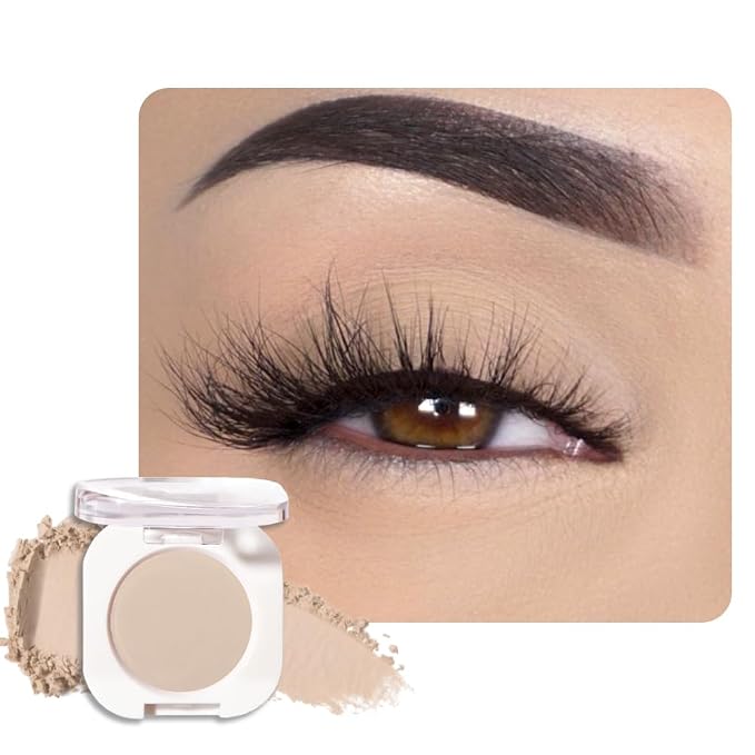 Light Nude Single Matte Eyeshadows Makeup, Neutral Powde Eye Shadow by HHLTOH