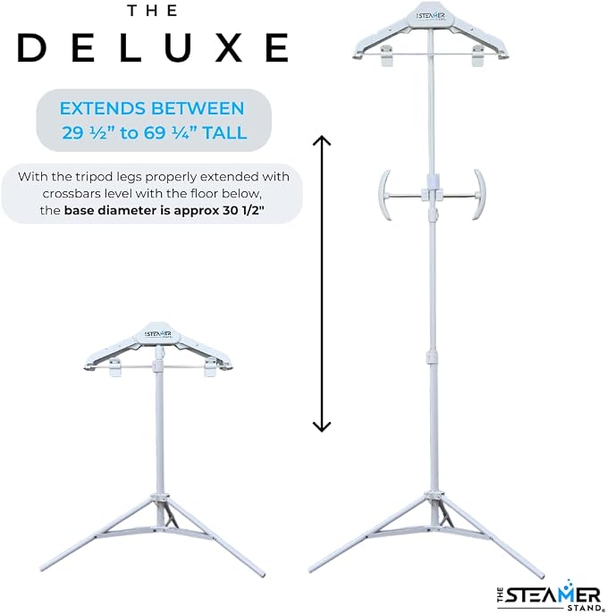 Deluxe | Adjustable Standing Garment Steaming Rack - Image 4