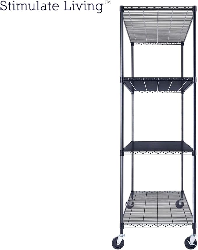 60"x24"x72" PRIME HEAVY DUTY Black 4-Tier Wire Shelving NSF 2400 LBS MAX - Image 9