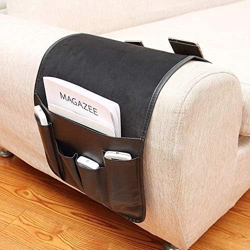 IPENNY No-slip Leather Sofa Couch Remote Control Holder Chair Armrest Caddy - Image 2