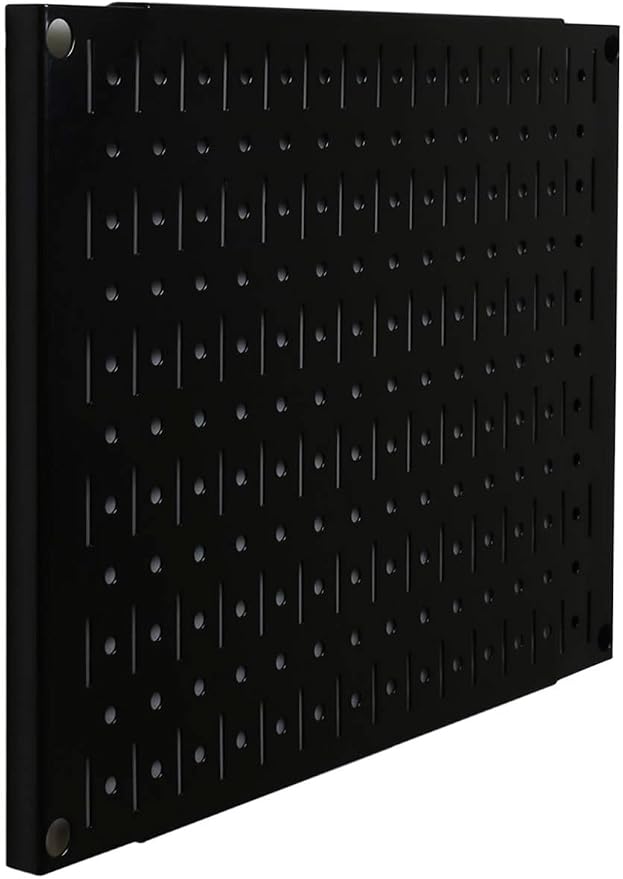 Wall Control Pegboard Wall Organizer Tiles Modular Black Metal Pegboard Tiling - Image 3