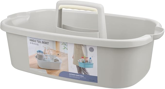 Large Cleaning Supplies Caddy Portable Shower Basket Supply Organizer by JiatuA
