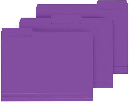 File Folder, PANDRI 120 Pack File Folder, 1/3 Cut Tab, Letter Size, Filing by PANDRI