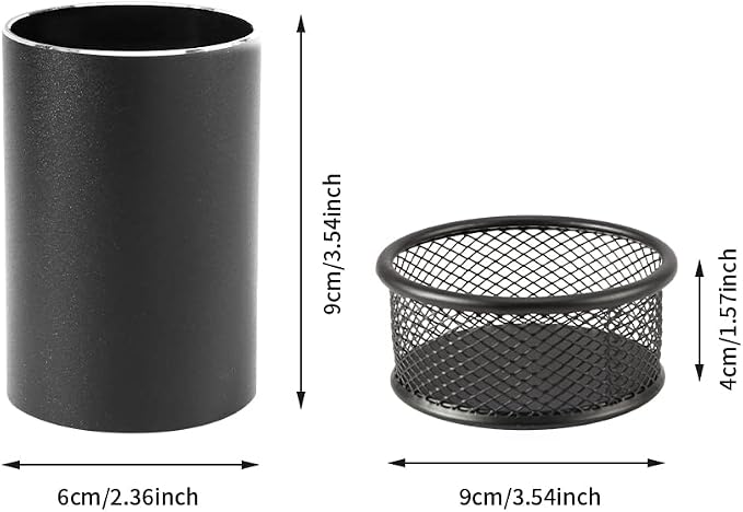 Pen Holder & Paperclip Holder, 2 Pack Aluminum Alloy Waterproof Mesh Paper Clip - Image 3