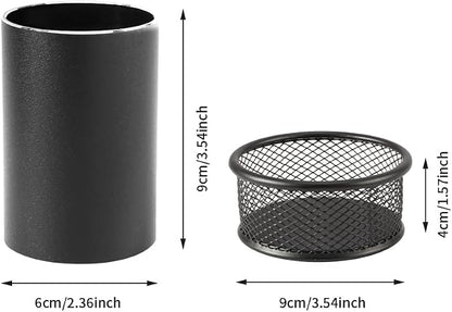 Pen Holder & Paperclip Holder, 2 Pack Aluminum Alloy Waterproof Mesh Paper Clip - Image 3
