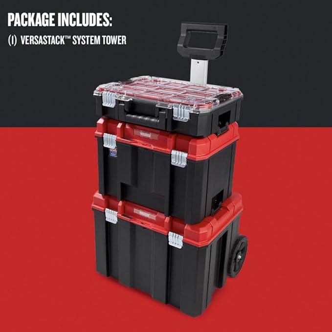 CRAFTSMAN VERSASTACK 17.126-in Metal Wheels Lockable Tool Box - Image 3