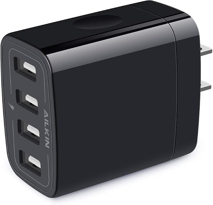 Wall Charger, USB Charger Adapter, AILKIN 4.8A 4Multi Port Fast Charging | USBA by AILKIN