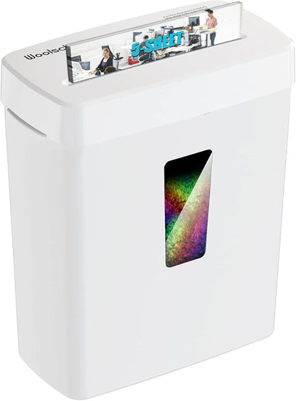 Woolsche Paper Shredder, P-5 Security Level, 5-Sheet Micro Cut by Woolsche