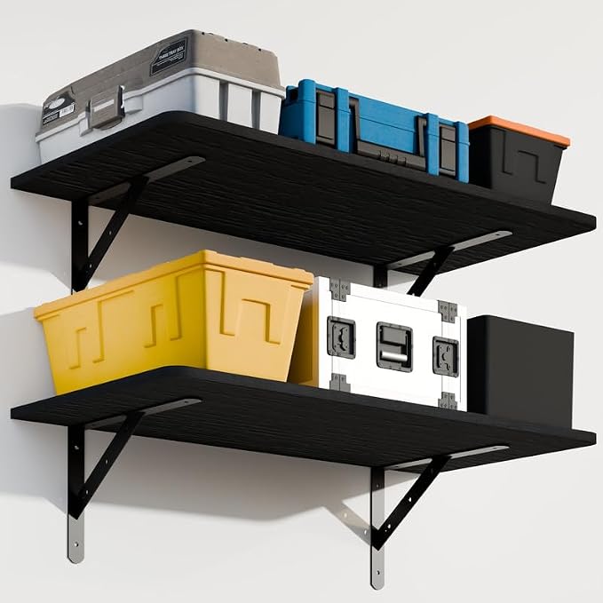 Dogsky 2-Pack Garage Storage Shelving Wall Mounted, 3x2Ft Heavy Duty Wood by Dogsky