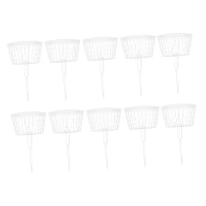 POPETPOP 10pcs Plastic Fertilizer Mesh Basket Lid Gardening Fertilizer Container by POPETPOP