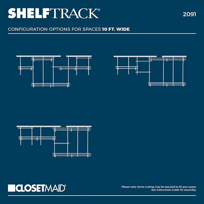 ClosetMaid ShelfTrack Wire Closet Organizer System, Adjustable from 7 to 10 Ft. - Image 7