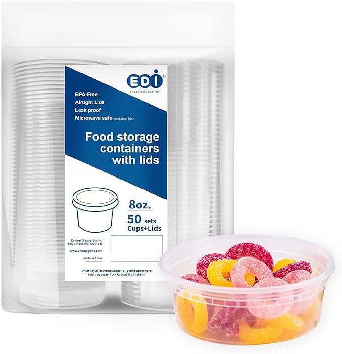 EDI Plastic Deli Food Storage Containers by EDI